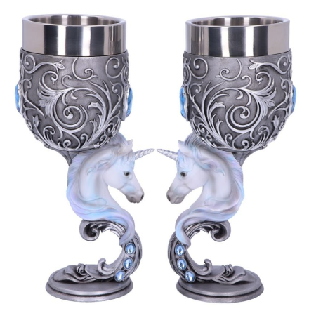 Enchanted Hearts Goblets (Pair of Loving Cups) - Click Image to Close